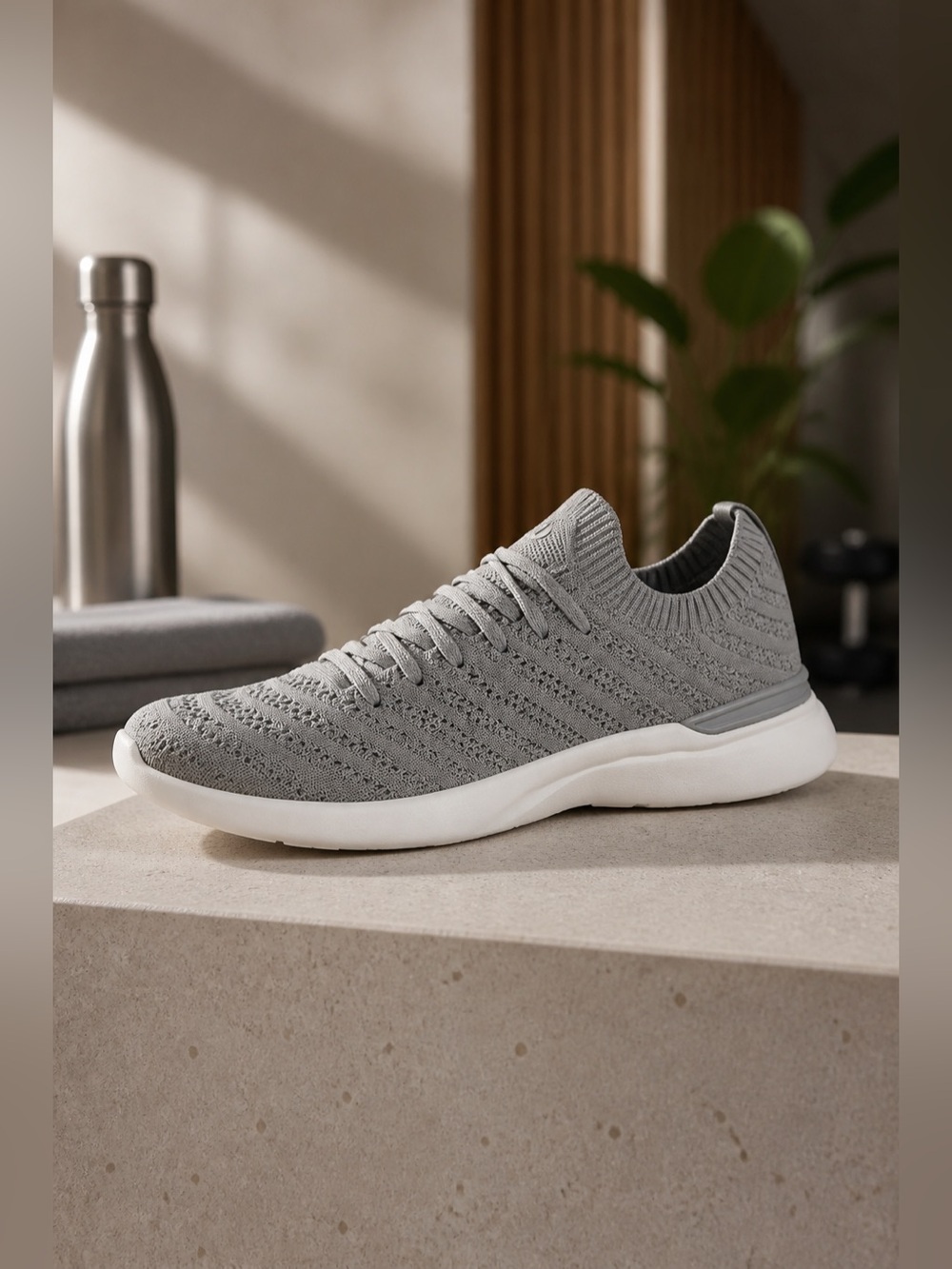 NIB APL Women’s Techloom Wave Cement Gray - Athletic Shoe - Size 5 - Youth 3.5